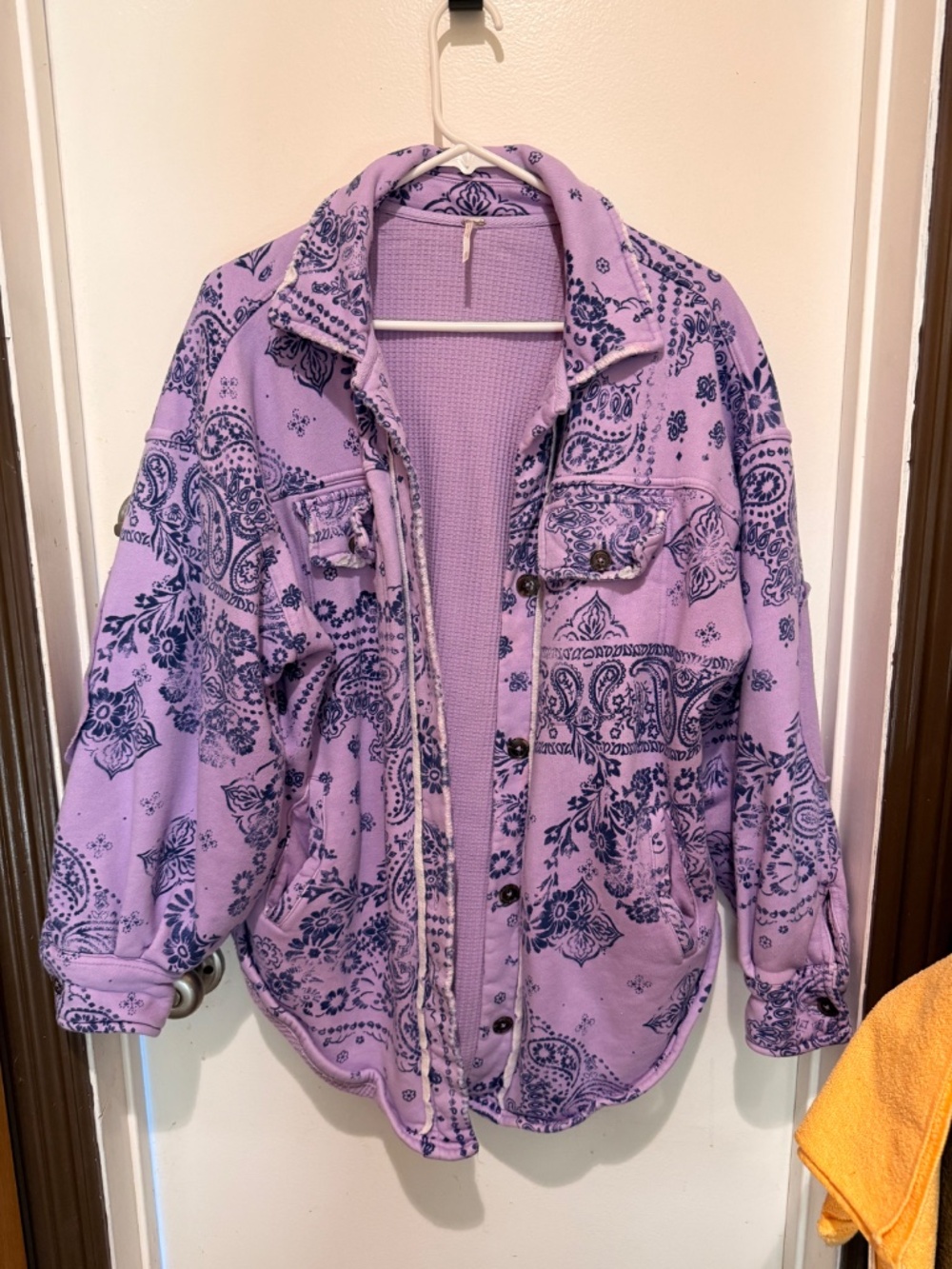 Free people ruby west coast jackett coast jacket lilac paisley xs